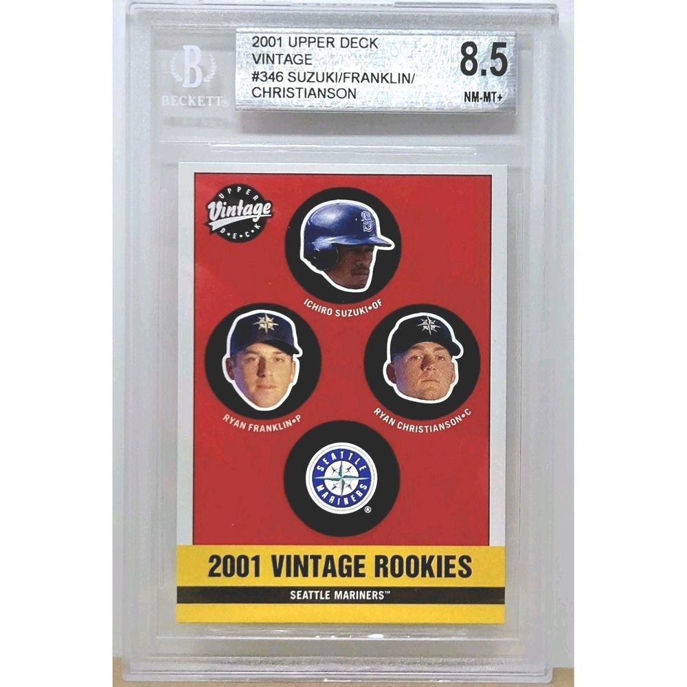 2001 Upper Deck Vintage - Ichiro Suzuki...Seattle Mariners Rookies BGS 8.5 NM RC
